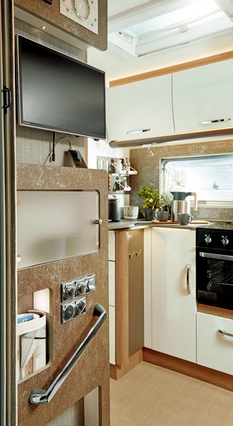 Küchenbereich eines Bürstner Wohnmobils